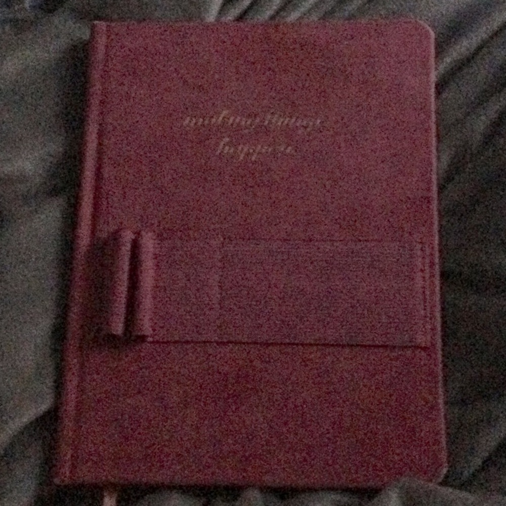Cute mid dark pink note book from target